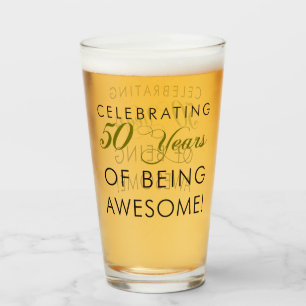 50 Jahre seiend feiern fantastisch Glas