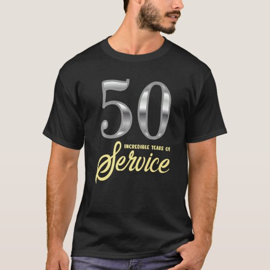 50 Jahre Service 50 Jahre Anfänger T-Shirt (Vorderseite)