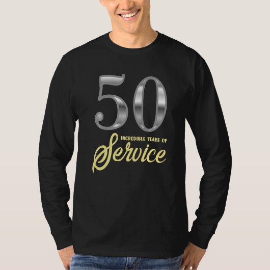 50 Jahre Service 50 Jahre Anfänger T-Shirt (Vorderseite)