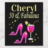 50 JAHRE UND EINE SCHÖNE DIVA WEINETIKETT (Einzelnes Label)