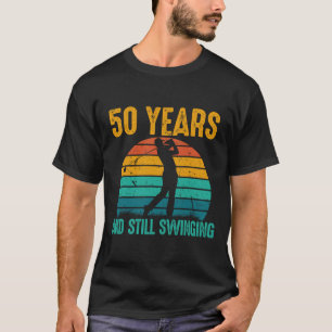 50 Jahre und immer noch schwingende Funny Golf 50. T-Shirt