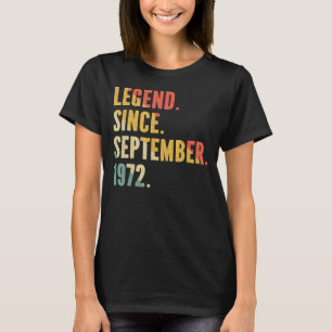 50 Jahre Vintage Legende seit September 1972 50. T-Shirt
