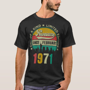 50 Jahre Vintager Februar 1971 50. Geburtstag G T-Shirt