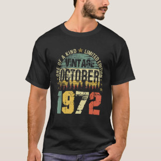 50 Jahre Vintager Oktober 1972 50. Tag T-Shirt