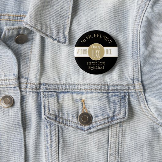 50 Jahre Wiedersehen Willkommen zurück Button (Beispiel)