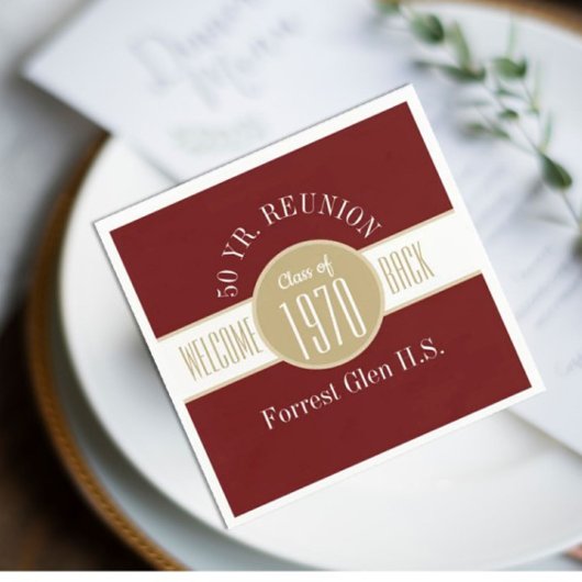 50 Jahre Wiedersehen Willkommen zurück Serviette