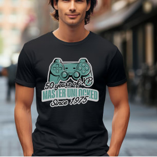 50 Jahre XP Master freigeschaltet Gamer Geburtstag T-Shirt
