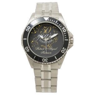50 Jahre Zusammen Golden Hochzeit Jubiläumsfeier Armbanduhr