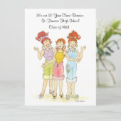 50-Jahres-Klasse-Re-Gewerkschaft Einladung (Stehend Vorderseite)