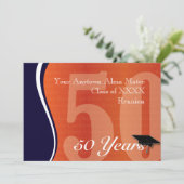 50-Jahres-Wiedersehen Einladung (Stehend Vorderseite)