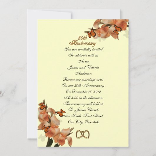 50. Jahrestag der Erneuerung Einladung (Vorderseite)