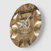 50. Jahrestag der Goldenen Hochzeit 2019 Große Wanduhr (Winkel)