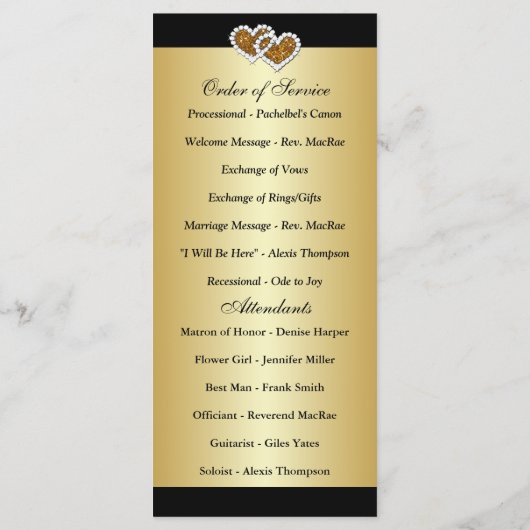 50. Jahrestag der Hochzeit - Erneuerungsprogramm Programm (Rückseite)