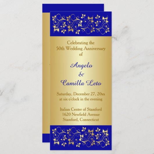 50. Jahrestag der Hochzeit - Erneuerungsprogramm Programm (Vorne/Hinten)