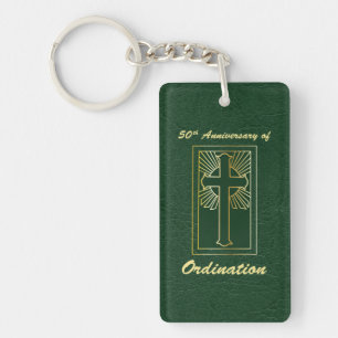 50. Jahrestag der Ordination grünes Ledersehen Schlüsselanhänger