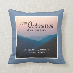 50. Jahrestag der Ordination Herzlichen Glückwuns Kissen