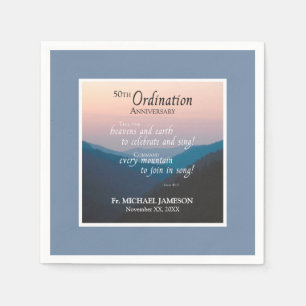 50. Jahrestag der Ordination Herzlichen Glückwuns Serviette