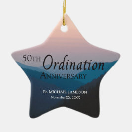50. Jahrestag der Ordination Herzlichen Glückwunsc Keramikornament