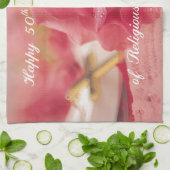 50. Jahrestag der religiösen Rose Küchentuch (Gefaltet)