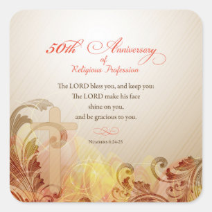 50. Jahrestag der religiösen Tätigkeit, Nun Quadratischer Aufkleber