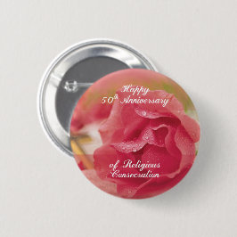 50. Jahrestag der religiösen Verhaftung Pink Ro Button