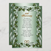 50. Jahrestag der Verlängerung der irischen Kleebl Einladung (Vorne/Hinten)