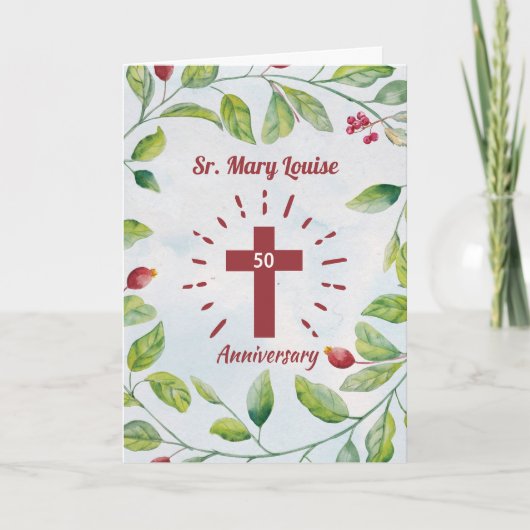 50. Jahrestag des Nun Cross in KREath Karte (Vorderseite)