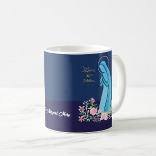50. Jahrestag des religiösen Lebens Nun Pink Blume Kaffeetasse