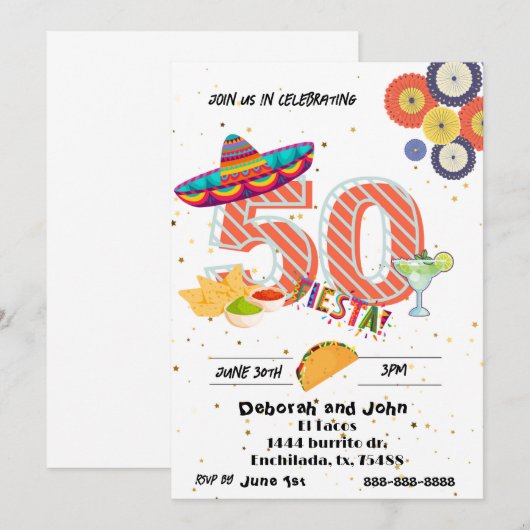 50. Jahrestag Einladung (Vorne/Hinten)