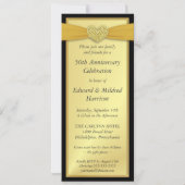 50. Jahrestag - elegante Foto-Einladungen Einladung (Rückseite)