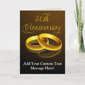 50. Jahrestag | Gold Script Karte (Vorderseite)