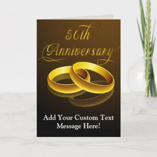 50. Jahrestag Gold Script Karte