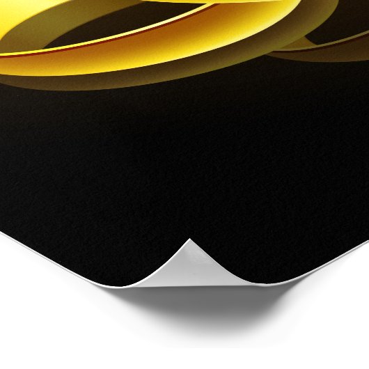 50. Jahrestag | Gold Script Poster (Ecke)