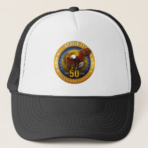 50. Jahrestag goldenes Eagle Apollo 11 und Mond - Truckerkappe