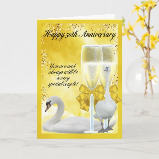50. Jahrestag - Goldenes Jahr Karte (Gelbe Blume)