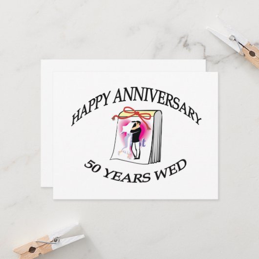 50. JAHRESTAG KARTE (Vorderseite/Rückseite Beispiel)