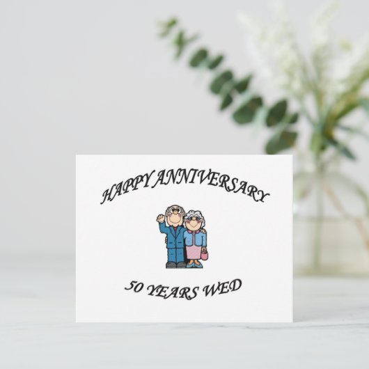 50. JAHRESTAG KARTE (Stehend Vorderseite)