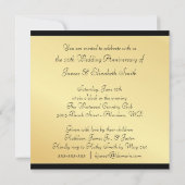 50. Jahrestag - klassische Monogramm-Einladungen Einladung (Rückseite)