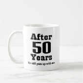 50. Jahrestag (lustig) Kaffeetasse (Links)