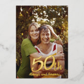 50. Jahrestag Moderne Folieneinladung (Vorderseite)