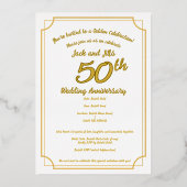 50. Jahrestag Moderne Folieneinladung (Rückseite)