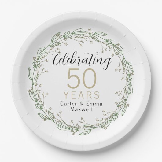 50. Jahrestag Pappteller (Vorderseite)