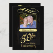 50. Jahrestag Party Foto Einladungen (Vorne/Hinten)