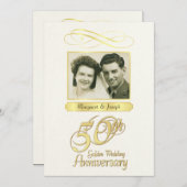 50. Jahrestag Party Foto Einladungen (Vorne/Hinten)