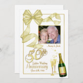 50. Jahrestag Party Foto Einladungen - Schnäppchen (Vorne/Hinten)