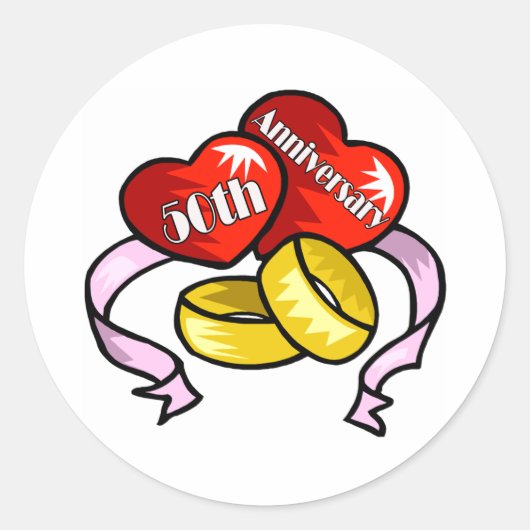 50. Jahrestag Runder Aufkleber (Vorderseite)