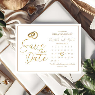 50. Jahrestag Save the Date Postkartenkalender Ankündigungspostkarte