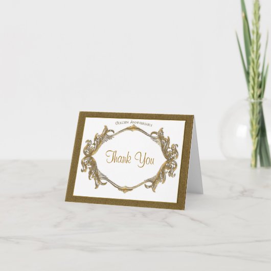 50. Jahrestag Vielen Dank Dankeskarte (Vorderseite)