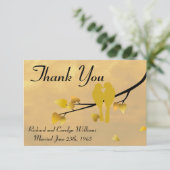 50. JahrestagLovebirds danken Ihnen Dankeskarte (Stehend Vorderseite)