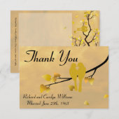 50. JahrestagLovebirds danken Ihnen Dankeskarte (Vorne/Hinten)